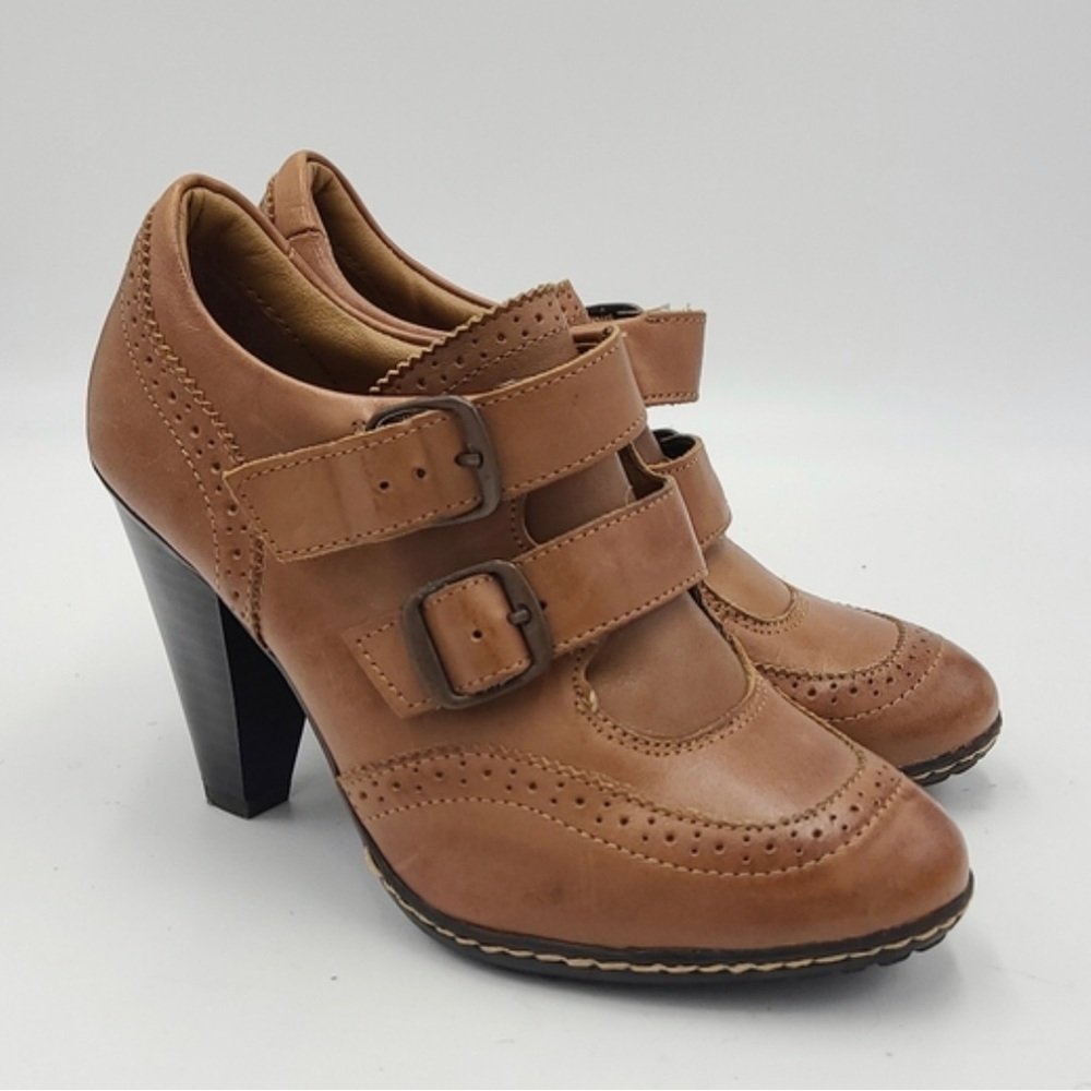 SOFFT Euro Soft Sadie’s buckle booties block heel brown size 9 vintage look - Picture 9 of 10
